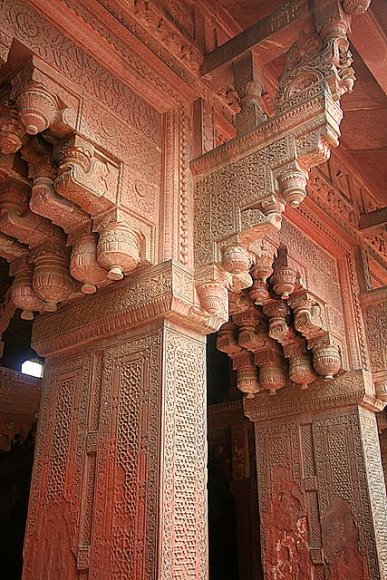 Agra - Agra Kalesi'ndeki Cihangir'in Sarayı'nın içi.
