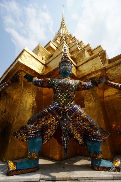 Wat Phra Kaew, Büyük Saray (Grand Palace), Bangkok.