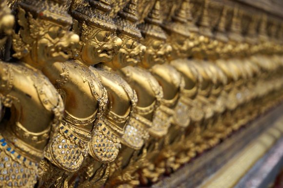 Ubosot, Wat Phra Kaew, Büyük Saray (Grand Palace), Bangkok.